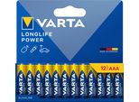Varta Batterie Longlife Power Alka. Aaa Micro LR03 1.5V 1Bli=12Stk