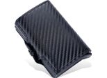 Camerazar Elegante Portafoglio Da Uomo In Ecopelle Con Protezione Antifurto, Nero, 7X10X2,5 Cm