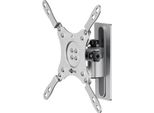 Goobay 71987 Supporto A Parete Per Tv Di Base Caravan Tilt (M), Argento - Supporto Per Tv Da 13 A 43 Pollici (33 - 109 Cm), Max. 15 Kg, Completamente Mobile: Girevole E Inclinabile