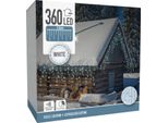 Ghiacciolo Led Bianco Freddo, 360 Led, Cavo Trasparente, Interno/Esterno, 15 M