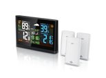 Stazione Meteo Wireless Bearware Con Display A Colori, Stazione Meteo Wireless Con 3 Sensori Esterni, Pressione Dell'aria, Andamento Della Temperatura, Previsioni Del Tempo