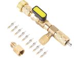 Kit Di Strumenti Di Installazione Per La Rimozione Del Nucleo Della Valvola Con Adattatore, 10 Nuclei E Albero Per I Refrigeranti R22, R12, R407, R410, R404, R32