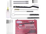 Rosfix Set Di Spazzole Per La Pulizia 24 In 1 – Pulizia Per Spruzzatori Di Vernice Airless | Mini Spazzole, Aghi, Custodia, Spazzola Metallica