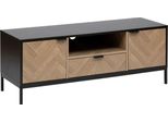 5 Five Simply Smart - Mobili-Tv "Chevrons"" A 3 Ante In Legno Ed Effetto Nero 120X40Cm"
