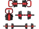 Set Di Manubri 4 In 1 Set Di Manubri Manubri Regolabili 15 Kg Per L'allenamento Della Forza A Casa,
