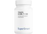 Supersmart Vitamin K2 MK-7 + Vitamin D3 Dietary Supplement - 60 Softgels
