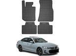 2019-2025 Bmw Serie 3 Berlina Touring G20 G21 Tappetini In Gomma Nero 4 Pz