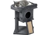 Pawhut Tiragraffi 57 Cm Piccolo Albero Per Gatti Con Grotta Per Gatti, Piattaforma Per Sdraiarsi, Tiragraffi Per Gatti Con Tiragraffi, Palla Da Gioco, Per Gatti Fino A 5 Kg