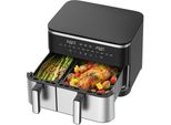 Friggitrice Ad Aria Calda A 2 Camere Airfryer Xxl 11L A Basso Contenuto Di Grassi Con Touchscreen - Sync Finish & Dual Cook - Lavabile In Lavastoviglie E 10 Programmi