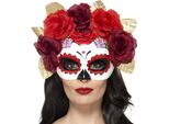 Smiffys - Maschera Per Gli Occhi Con Costume Da Rosa Per Uomo/Donna Unisex, Giorno Dei Morti SM300 (Taglia Unica) (Colorata)
