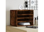 Maison Exclusive - Organizer Da Scrivania In Rovere Affumicato 36X26X29,5 Cm Materiale Ligneo