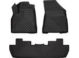 Tappetini Auto In Gomma 3D Wielganizator Per Peugeot 5008 I Crossover (2009-2017) – Neri, Bordo Alto, Set 3 Pz