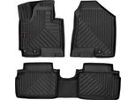 Tappetini Auto In Gomma 3D Wielganizator Per Hyundai Ix35 Suv (2009-2015) – Neri, Bordo Alto, Set 3 Pz