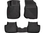 Tappetini Auto In Gomma 3D Wielganizator Per Peugeot 2008 I Crossover (2013-2019) – Neri, Bordo Alto, Set 4 Pz