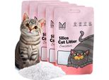 5X 3,8L Mersjo Lettiera Per Gatti Al Silicio Sensitive – Senza Profumo Né Coloranti, Ipoallergenica