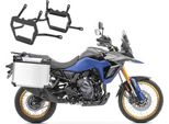 Valigia In Alluminio + Portavaligie Per Suzuki V-Strom 800 / De 23-25 QP48 Argento