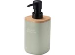 Berilo | Dispenser Per Sapone - 18,5 Cm - Menta - Pratica Pompa Nera - Per Liquidi E Gel