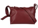 UmhäNgetasche Cluty, Damen, Gr. B/H/T: 26Cm X 18Cm X 12Cm Onesize, Rot, Leder, Leicht GläNzend, Unifarben, Taschen UmhäNgetasche, Echt Leder, Made In Italy