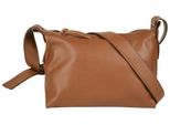 UmhäNgetasche Cluty, Damen, Gr. B/H/T: 26Cm X 18Cm X 12Cm Onesize, Cognac, Leder, Leicht GläNzend, Unifarben, Taschen UmhäNgetasche, Echt Leder, Made In Italy
