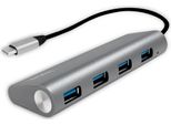 Logilink UA0309 Hub Logilink Usb 3.0 Con Porta USB-C Gen1, 4 Porte, Grigio