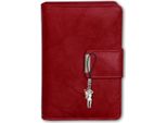 Money Maker Portafoglio Da Donna In Vera Pelle Protezione Rfid Rosso 9X3X13 Borsellino OPJ701R