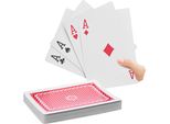 Relaxdays 2 X Carte Da Poker Jumbo 54 Carte