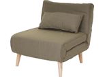 Divano Letto HWC-D35, Divano Letto Funzionale Poltrona Pieghevole Poltrona Reclinabile Poltrona Giovanile Poltrona, Tessuto/Tessuto ~ Verde