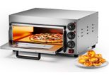 Pizza-Backofen 2000W mit Cordierit Stein für Pizza wie aus dem Steinofen Pizzaofen Backofen Gastro