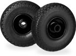 Relaxdays 4 X Ruote Per Carrelli A Mano In Gomma Piena Nera