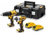 Dewalt DCK2060D2T-QW, Avvitatore A Impulsi, Impugnatura A Pistola, Giallo, Batteria Ricaricabile Agli Ioni Di Litio (Li-Ion), 2 Ah