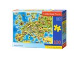 Castorland Puzzle Mappa Dell'europa 100 Pezzi