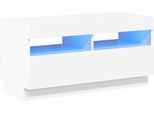 Mobile Tv Con Luci Led Bianco Lucido 80X35X40 Cm
