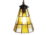 Clayre & Eef Lampada A Sospensione Tiffany Ø 15X115 Cm In Vetro Giallo Marrone
