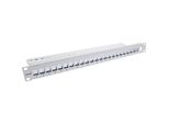 Inline® Patch Panel 19" 1U Cat.6A 24-Porte, Per Snap-In Keystone, Grigio Chiaro"