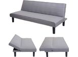 Divano Letto HWC-J17, Divano Pieghevole Divano Letto Per Ospiti, Funzione Letto In Tessuto/Tessuto 165Cm ~ Grigio