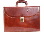 Florence Borsa In Pelle Cartella Business Borsa A Tracolla Marrone OTF151N