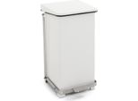 V-Part - Bidone Industriale A Pedale Da 45 Litri - Acciaio - Bianco