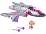 Spin Master Paw Patrol: The Mighty Movie, Skye's Deluxe Superhero Jet Incl. Skye, Veicolo Giocattolo (Argento/Rosa)