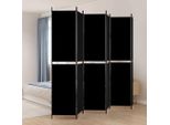 Vidaxl 6 Pezzi Schermo Nero 300X220 Cm Tessuto - Divisorio - Schermo - Divisorio - Parete Divisoria
