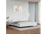 The Living Store Struttura Letto Con Testiera Bianca 180X200 Cm In Ecopelle