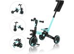 Fablekids 7In1 Triciclo Per Bambini Con Sterzo Per Genitori, Pieghevole, Blu