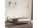 The Living Store Struttura Letto Con Testiera In Velluto Grigio Chiaro 120X200 Cm