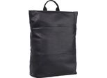 Leonhard Heyden Pelle Zaino Per Laptop Zaino Con Scomparto Per Laptop Hamburg Zipped Backpack Black Nero