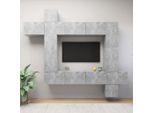Maison Exclusive - Set Di Mobili Porta Tv 9 Pz Grigio Cemento In Legno Multistrato
