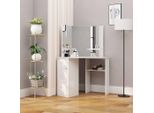The Living Store Tavolino Angolare Bianco