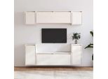 Maison Exclusive - Mobili Porta Tv 6 Pz Biancin Legno Massello Di Pino