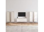 Maison Exclusive - Mobili Porta Tv 5 Pz Biancin Legno Massello Di Pino
