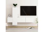 Maison Exclusive - Set Di Mobili Porta Tv 3 Pz Bianco In Legno Multistrato