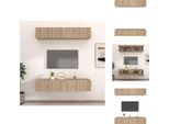 Vidaxl Mobili Tv 4 Pezzi Rovere Sonoma 80X30X30 Cm Materiale A Base Di Legno - Mobili Tv