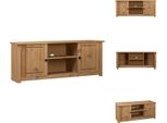 Mobile Tv Vidaxl 120 X 40 X 50 Cm In Legno Massiccio Di Pino Panama - Mobili Tv